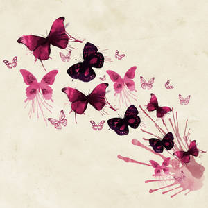 Different Shades Of Cute Pink Butterfly Wallpaper