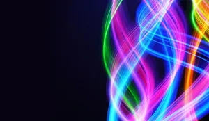 Digital Artwork Of Cool Colored Neon Abstract Wallpaper
