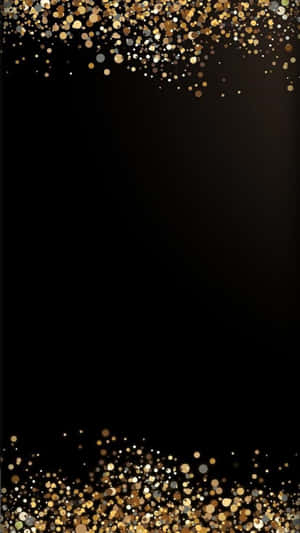 Digital Black And Gold Glitter Portrait Poster Wallpaper