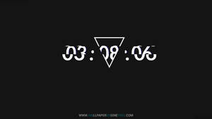 Digital Clock Glitch Wallpaper