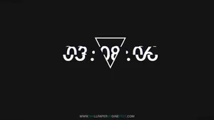 Digital Clock Glitch Wallpaper
