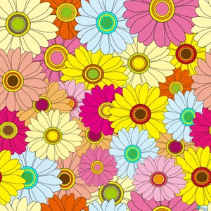 Digital Floral Art Wallpaper