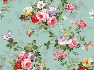 Digital Flower Bouquet Cute Floral Wallpaper