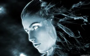 Digital Ghost Woman Wallpaper