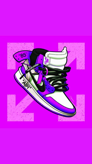 Digital Illustration Of Nike Jordan 1 Wallpaper