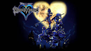 Digital Poster With Kingdom Heart Logo Wallpaper