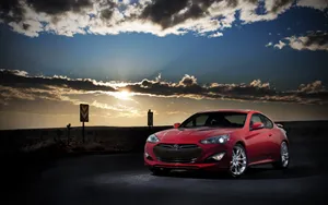 Digital Red Genesis Outdoors Wallpaper