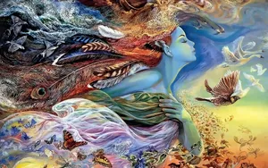 Digital Woman Fantasy Art Wallpaper