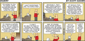 Dilbert Discussing Recurring Charges In A Comic Strip. Wallpaper