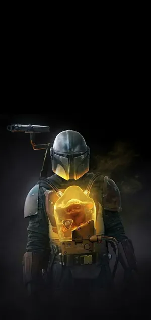 Din Djarin And Grogu The Mandalorian Iphone Wallpaper
