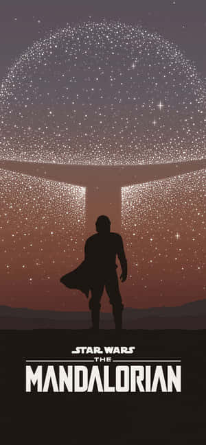 Din Djarin Poster With Mask The Mandalorian Iphone Wallpaper