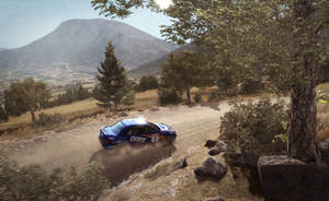 Dirt Rally Subaru In Country Road Wallpaper