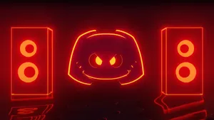 Discord Logo Devilish Eyes Wallpaper
