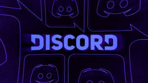 Discord Neon Wordmark Wallpaper