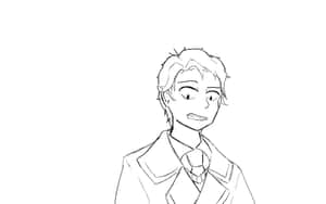 Disgusted Anime Character Sketch Wallpaper