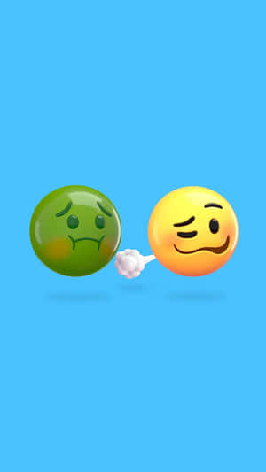 Disgustedand Unimpressed Emoji Reaction Wallpaper
