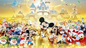 Disney 1920x1080 Hd Disney Mascots And Castle Wallpaper