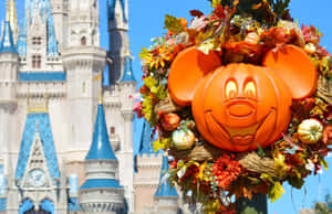 Disney Autumn Castle Mickey Mouse Wallpaper