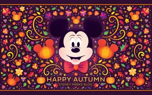 Disney Autumn Mickey Mouse Wallpaper