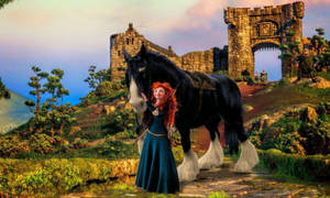 Disney Brave Merida And Angus Wallpaper