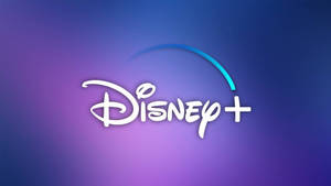 Disney Logo Plus Purple Gradient Wallpaper