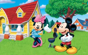Disney Mickey And Minnie Couple Wallpaper