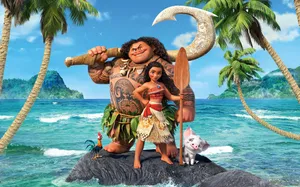 Disney Moana And Maui Wallpaper