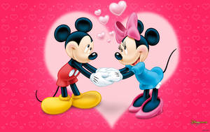 Disney Mouse Couple In Love Wallpaper