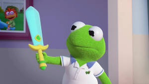 Disney Muppet Babies' Kermit Sword Wallpaper