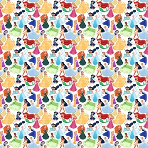Disney Pattern With Princesses Wallpaper