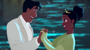 Disney Princess Tiana And Prince Naveen Wallpaper