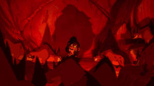 Disney Villain Scar In Cave Wallpaper