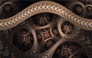 Dive Circle Curves Abstract Pattern Wallpaper