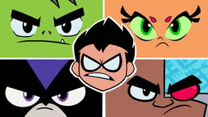 Diverse Heroes Unite - The Faces Of Teen Titans Wallpaper