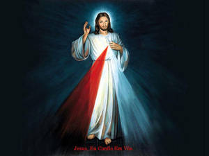 Divine Mercy Of Jesus In Landscape Wallpaper