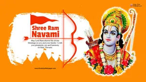 Divine Portrait Of Lord Rama Wallpaper