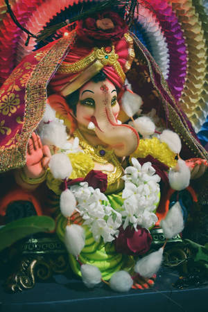 Divine Shaded Ganesh Image For Mobile Wallpaper