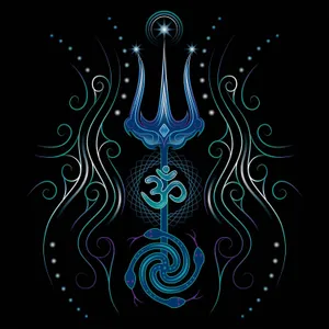 Divine Trishul Digital Art - Spirituality In Modern Aesthetics Wallpaper