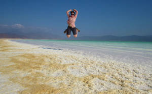 Djibouti Woman On Beach Wallpaper
