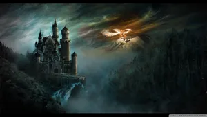 Dnd Dragon In The Mountain Wallpaper