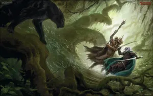Dnd Drizzt Do'urden And Skull Lord Battle Wallpaper