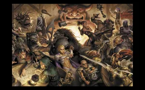 Dnd Heroes Bar Fight Fan Art Wallpaper