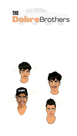 Dobre Brothers White Graphic Wallpaper