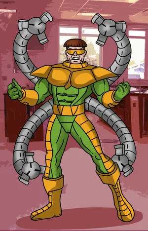 Doctor Octopus Cartoon Art Wallpaper