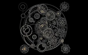 Doctor Who Gallifreyan Black Wallpaper