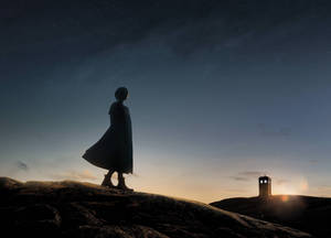 Doctor Who Tardis Sunset Silhouette Wallpaper