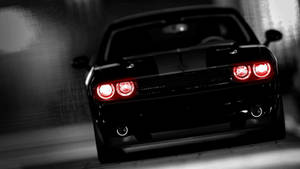 Dodge Challenger With Headlights Wallpaper