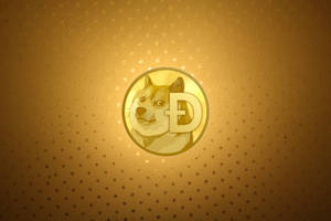 Dogecoin Gold Dots Wallpaper