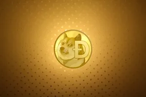 Dogecoin Gold Dots Wallpaper