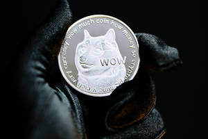 Dogecoin Silver Token Wallpaper